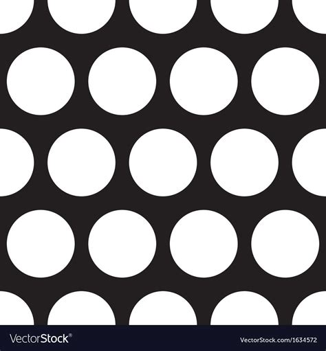 Seamless Dark Pattern With Big White Polka Dots Vector Image Spon