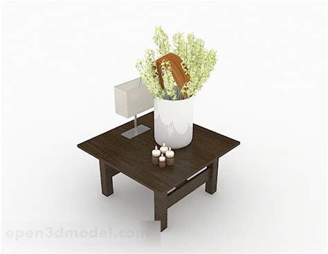 Brown Wooden Tea Table Furniture Free 3d Model Max Open3dmodel