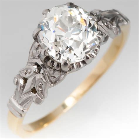 Victorian Engagement Ring 14 Carat Antique Diamond 18k And Platinum I