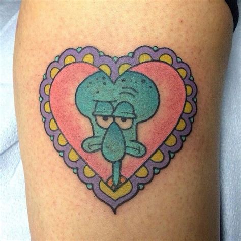 Squidward Tattoo Nail Tattoo Piercing Tattoo Tattoos And Piercings