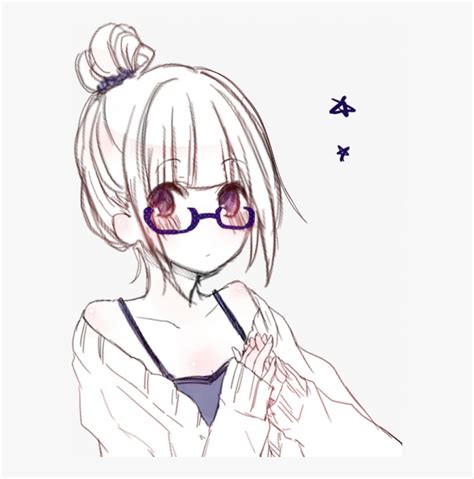 45 Anime Girl Sketch With Glasses