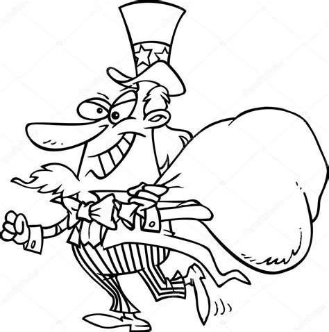 Cartoon Uncle Sam Taxes — Stock Vector © Ronleishman 13981798