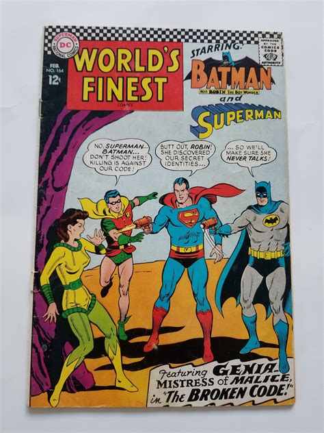 Worlds Finest 164 Silver Age Superman And Batman Comic Etsy