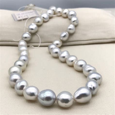 Mm South Sea Baroque Pearl Necklace Genuine Pearls Natural Etsy
