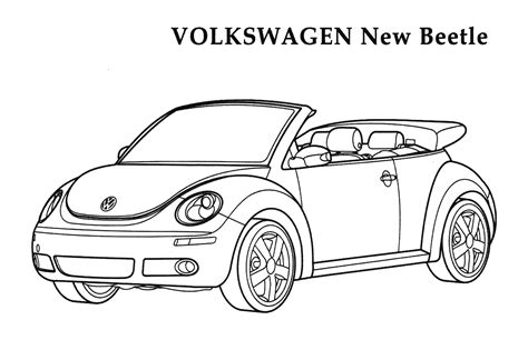 Volkswagen Beetle Coloring Pages To Print Free Coloring Sheets