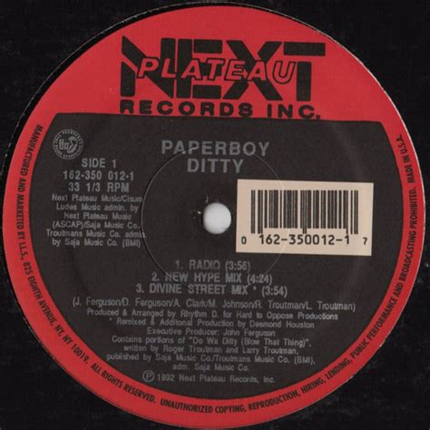 Paperboy Ditty 1993 Vinyl Discogs