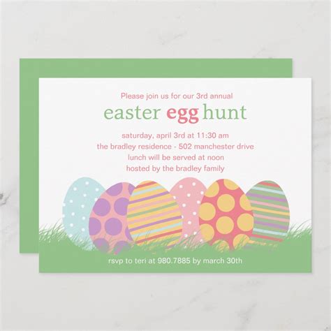 Easter Eggs Easter Party Invitation Zazzle