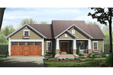 1600 Sq Ft Craftsman House Plan Ranch Style 3 Bed 2 Bath