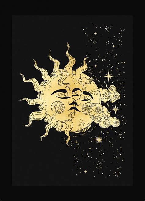 When The Sun Kissed The Moon Art Print Cocorrina Moon Art