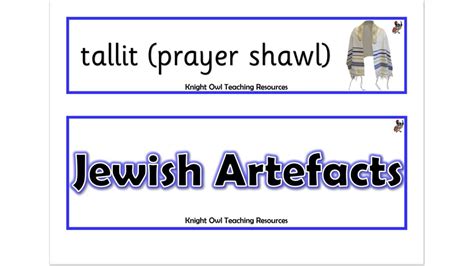 Jewish Artefact Word Cards
