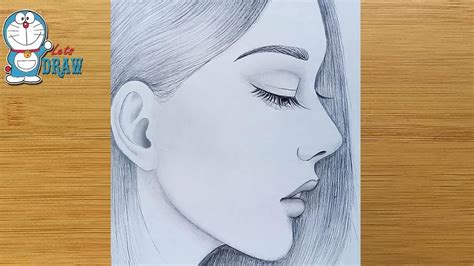 How To Draw A Girl Side View Girl Drawing Pencil Sketch