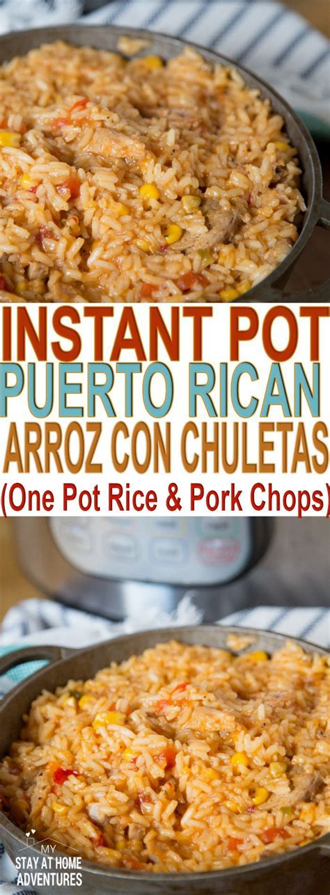 We mostly ate gandule rice at home more delicious puerto rican fare. Instant Pot Rice and Pork Chops Recipe - Puerto Rican food ...