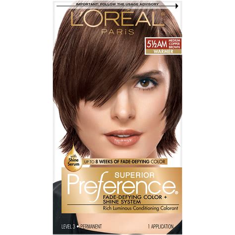 L Oreal Paris Superior Preference Fade Defying Shine Permanent Hair Color 5 5am Medium Copper