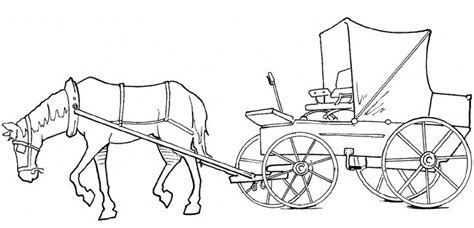 Horse And Wagon Coloring Pages Coloring Pages