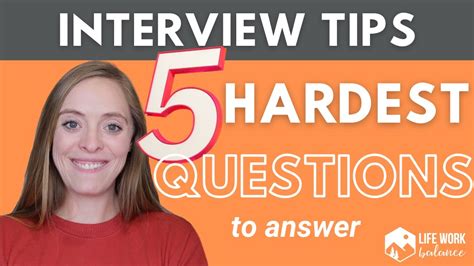 What Are The 5 Hardest Interview Questions To Answer Interview Tips