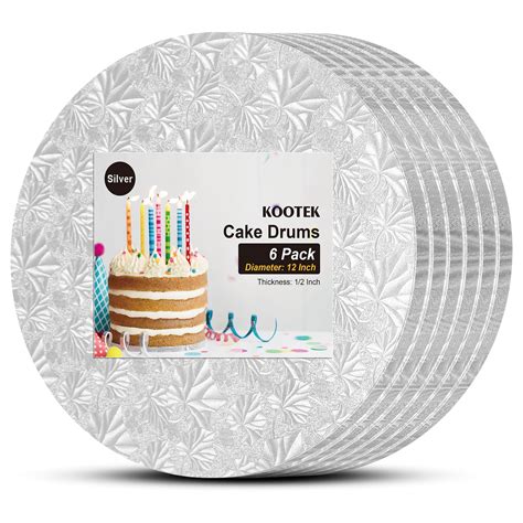 Kootek Cake Boards Drums 12 Inch Round 12 Thick Cake Drums Cake De