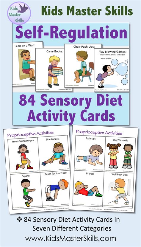 Self Regulation Sensory Diet Activity Cards Sensory Diet Sensory
