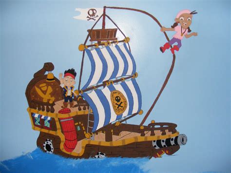 Jake And The Neverland Pirates Ship With Jake On Deck And Izzy On The