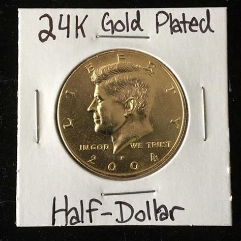 24k Gold Plated Kennedy Half Dollar