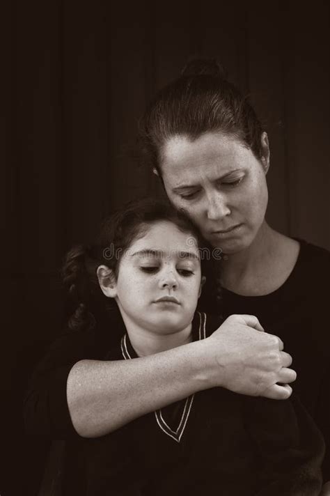 Sad Mother And Daughter Looking Away From Camera Stock Image Image Of Friendship Copy 188251827