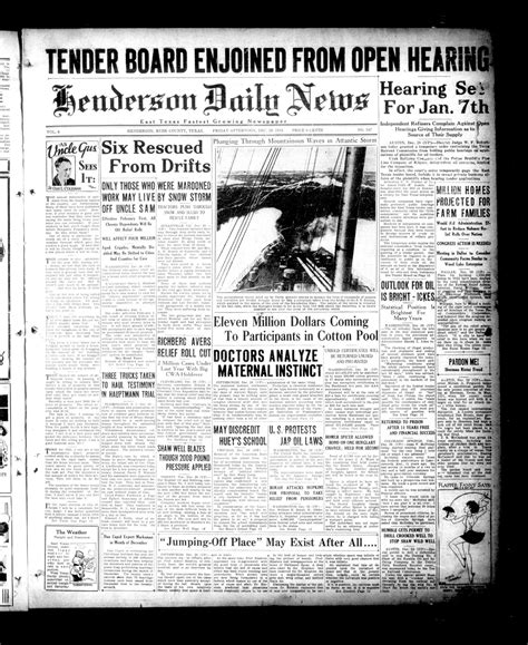 Henderson Daily News (Henderson, Tex.), Vol. 4, No. 243, Ed. 1 Friday