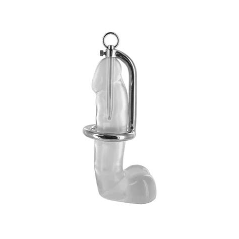 Rouge Stainless Steel Chastity Cock Ring 45mm And Urethral Probe Shop