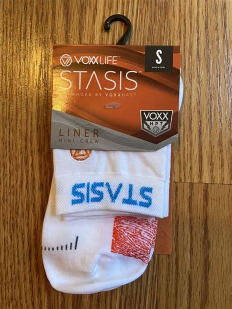 Voxxlife Stasis Socks Enhanced By Voxx Hpt Liner Mini Crew Size S White