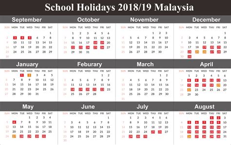Calendar 2019 Malaysia Printable Qualads