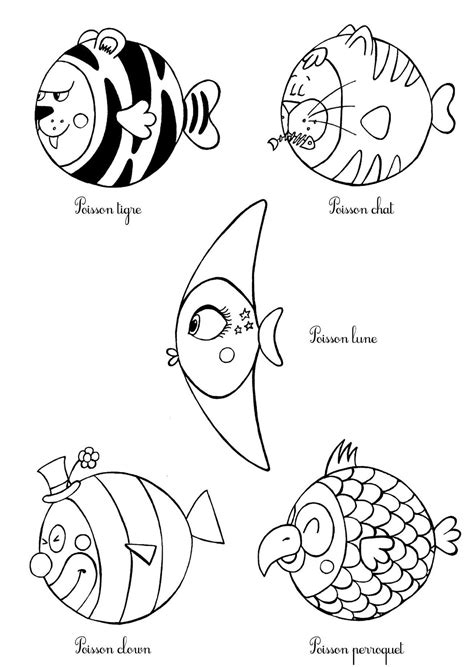 Printable Coloriages Poissons d Avril Créamalice Coloring