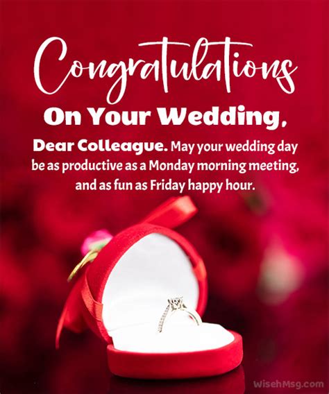 Wedding Wishes For A Colleague Or Coworker Wishesmsg