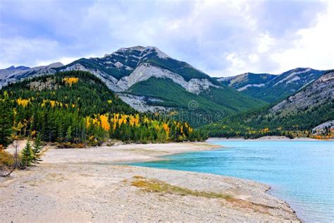 Lake In The Canadian Rocky Mountains During Autumn Stock Image Image