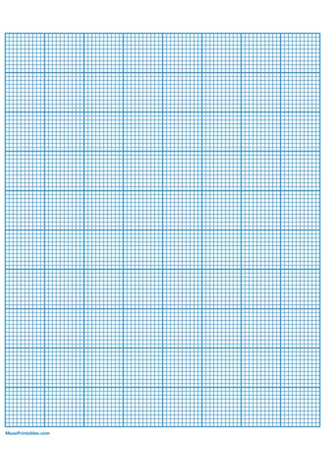 Printable 10 Squares Per Inch Blue Graph Paper For A4 Paper