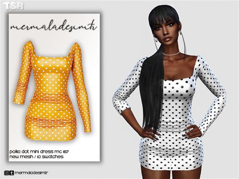 Polka Dot Mini Dress By Mermaladesimtr From Tsr • Sims 4 Downloads