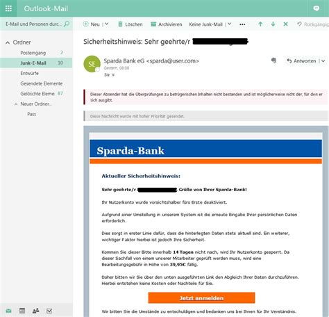 Sie erreichen unseren kundenservice unter der telefonnummer 030 / 420 80 420 zu folgenden zeiten: "Sparda Bank"-Fake: "Nutzerkonto wurde deaktiviert" - Anti ...