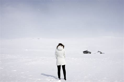 Free Images Landscape Person Snow Cold Girl Woman White Adventure Wind Frost Roof