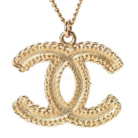 Chanel Cc Necklace Matte Gold 612083 Fashionphile