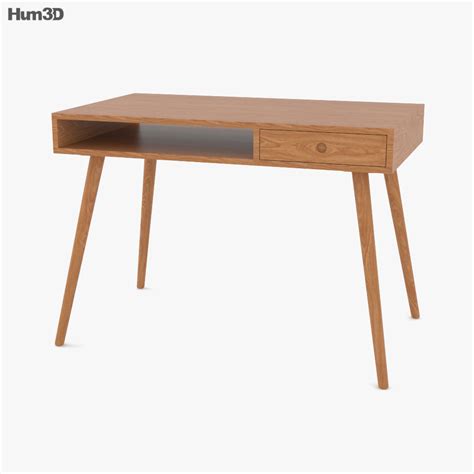 Nathan James Parker Mid Century Modern Wood Desk 3d Model Download