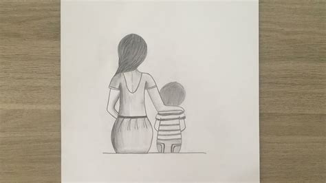 Dessin Facile Comment Dessiner Une Maman Et Son Fils Dessin Kawaii