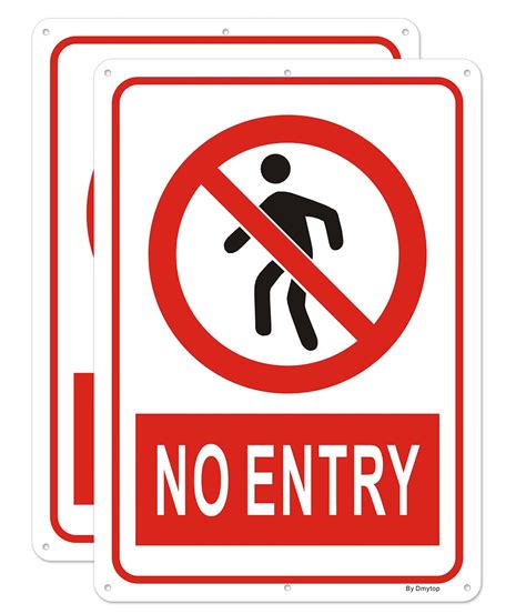 Buy 2 Pack No Entry Sign Do Not Enter Metal Signs Exit Sign 10 X 14