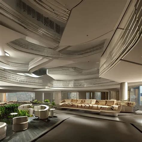 Futuristic Hotel Lobby Built In Old Brutalist Stable Diffusion Openart
