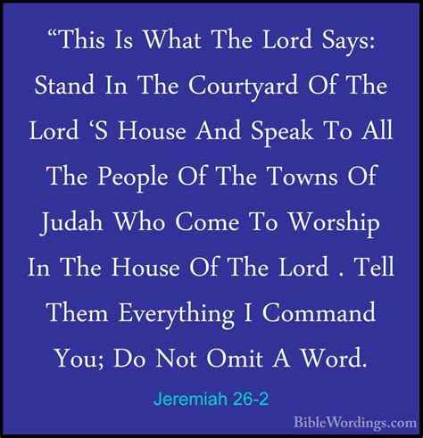 Jeremiah 26 Holy Bible English