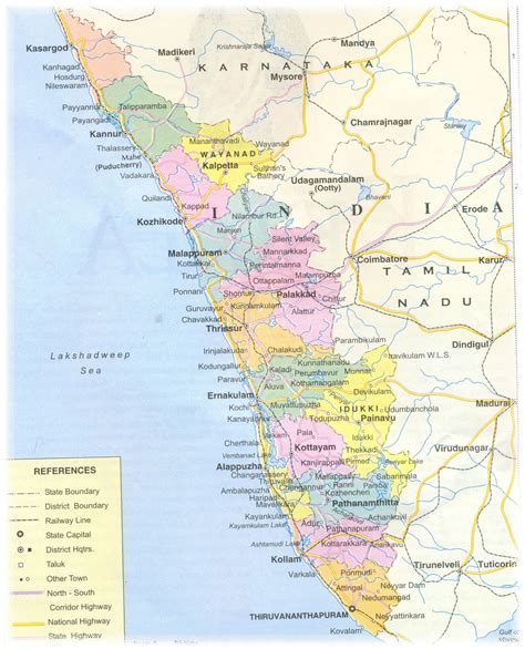 The revised definition of urban agglomerations in kerala led to results for 2011 that are not comparable with previous census results and with. Kerala (With images) | City layout, Kerala, Map