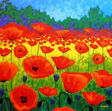 Poppy Field V Painting By John Nolan