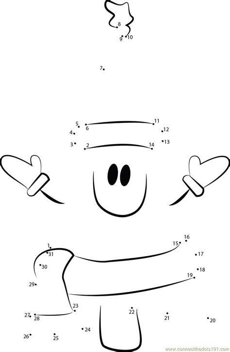 Cartoon Smiling Christmas Tree Dot To Dot Printable Worksheet Connect