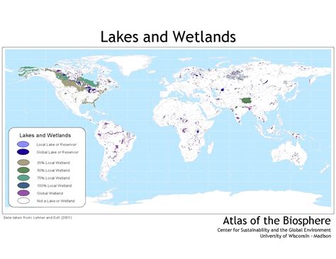 Wetlands Biome World Map