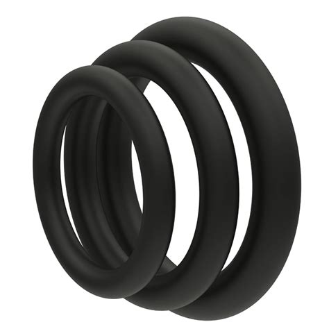 Super Soft Black Cock Ring Set 3 Pack 2024 Edition