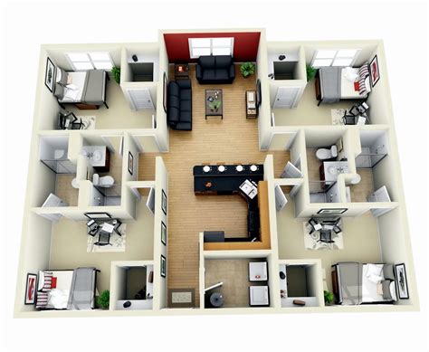 3d 4 Bedroom House Plans Elegant Download 4 Bedroom House Design 3d