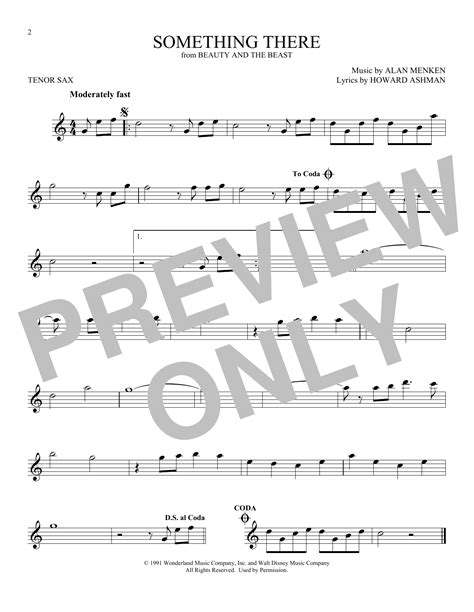 Something There From Beauty And The Beast Sheet Music Alan Menken