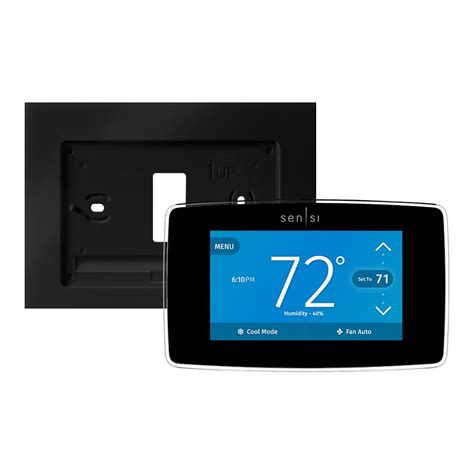 emerson sensi  day programmable touch wi fi thermostat  wall plate bundle stwp  home