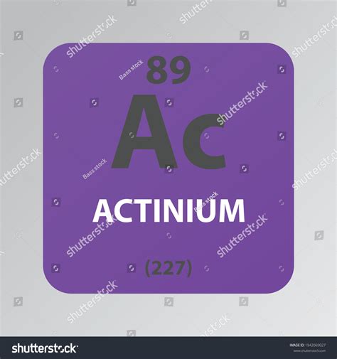 Actinium Ac Actinoid Chemical Element Vector Stock Vector Royalty Free